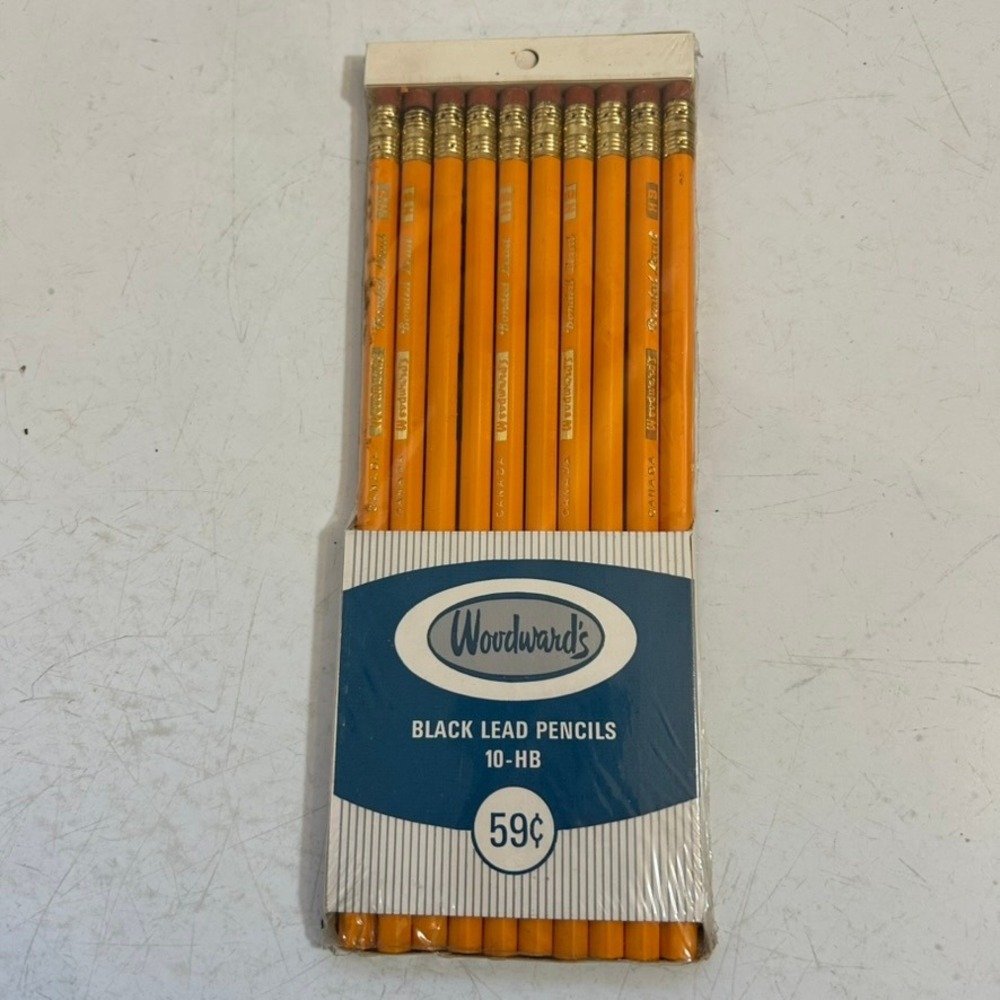 Vintage Woodwards Black Lead Pencils 10-HB Made in Canada‎ New Sealed 59 Cents